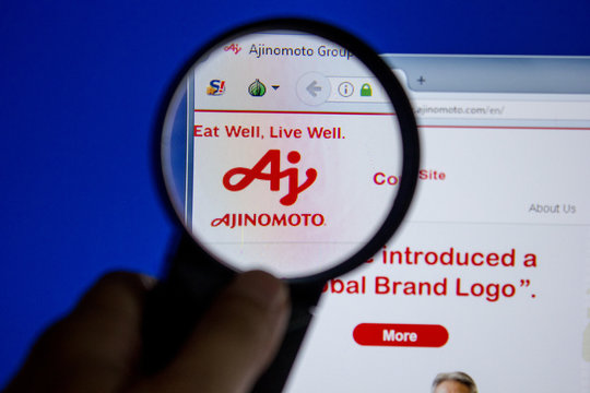 Ryazan, Russia - July 11, 2018: Ajinomoto.com website on the display of PC.