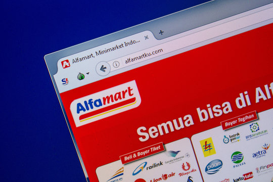 Ryazan, Russia - July 11, 2018: Alfamartku.com website on the display of PC.