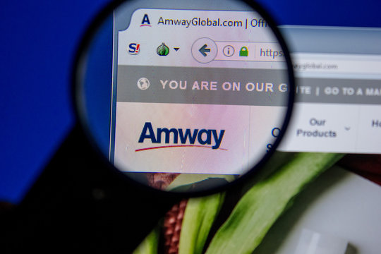 Ryazan, Russia - July 11, 2018: AmwayGlobal.com website on the display of PC.