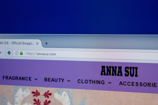 Ryazan, Russia - July 11, 2018: AnnaSui.com website on the display of PC.