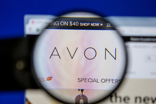 Ryazan, Russia - July 11, 2018: Avon.com website on the display of PC.