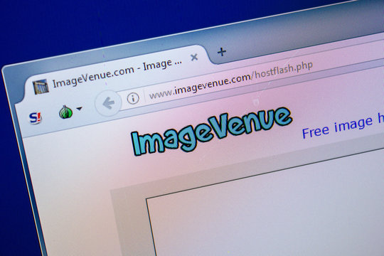 Ryazan, Russia - July 24, 2018: Homepage of ImageVenue website on the display of PC. Url - ImageVenue.com .