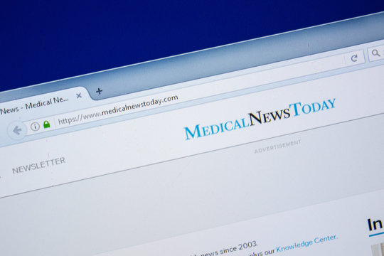 Ryazan, Russia - July 24, 2018: Homepage of MedicalNewsToday website on the display of PC. Url - MedicalNewsToday.com .