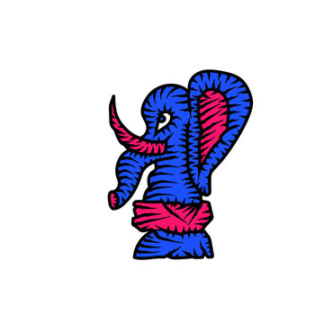 Republican elephant. Elections in America. Vector illustration