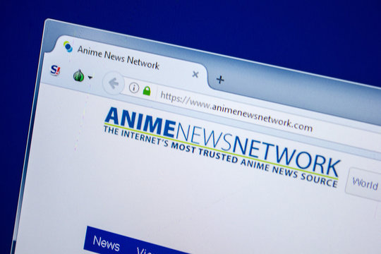 Ryazan, Russia - July 24, 2018: Homepage of AnimeNewsNetwork website on the display of PC. Url - AnimeNewsNetwork.com .