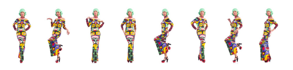 Young japanese woman in stylish clothing