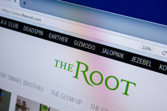 Ryazan, Russia - July 24, 2018: Homepage of TheRoot website on the display of PC. Url - TheRoot.com .