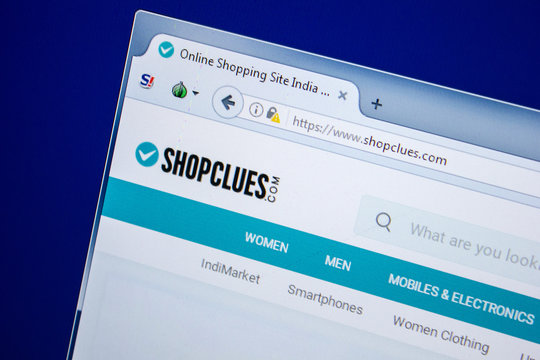 Ryazan, Russia - July 24, 2018: Homepage of ShopClues website on the display of PC. Url - ShopClues.com .