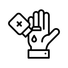 corona virus related hand washer drop on hand vector in lineal style,