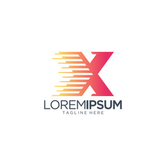 Letter X Logo Design Vector Template