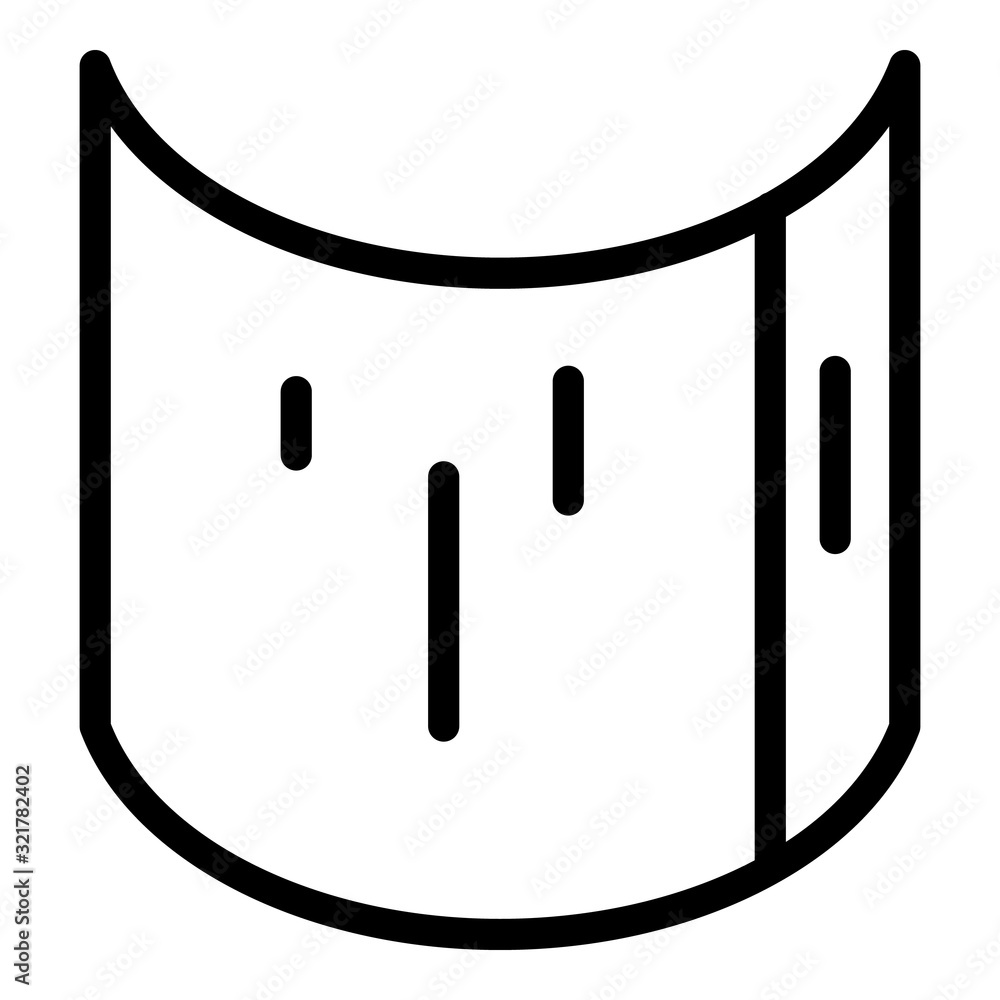Poster flexible screen icon. outline flexible screen vector icon for web design isolated on white backgroun