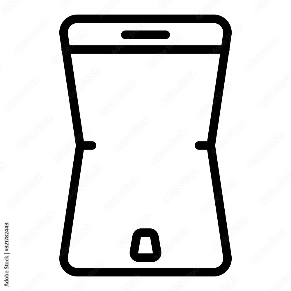 Poster Flexible screen element icon. Outline flexible screen element vector icon for web design isolated on white background
