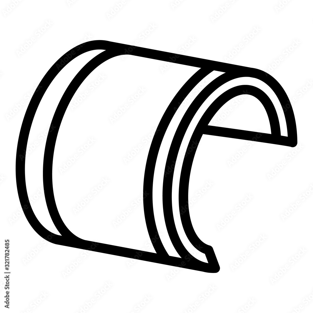 Poster adaptive flexible display icon. outline adaptive flexible display vector icon for web design isolate