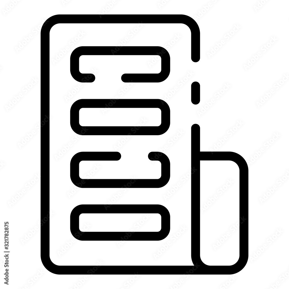 Poster tablet flex screen icon. outline tablet flex screen vector icon for web design isolated on white bac