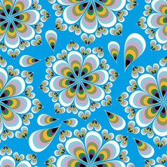 color abstract ethnic seamless pattern in graffiti style with elements of urban modern style