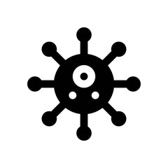 corona virus related dangerous virus vector in solid design,