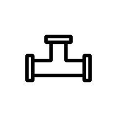 Plumbing pipe icon vector. Thin line sign. Isolated contour symbol illustration