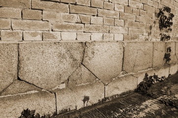 Polygonal foundation masonry. The masonry is similar to the abandoned cities of South America.Built...