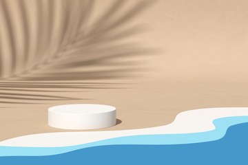 Abstract background, mock up scene geometry shape podium for product display. 3D rendering