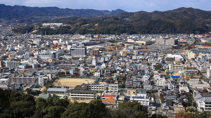 Naklejka premium 洲本城跡2020