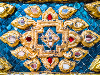 Сeramic and glass mosaic decorating the building.