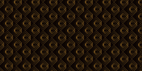 Gold geometric abstract art deco seamless pattern. Vintage style design