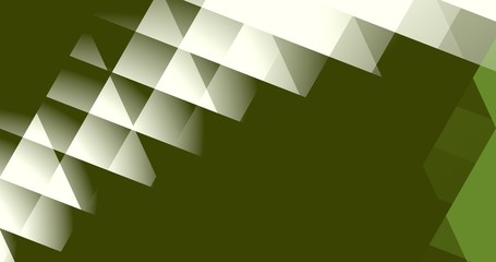 Formas abstractas con colores verdes y blancos. ideal para background. Fantasía. 3d.
