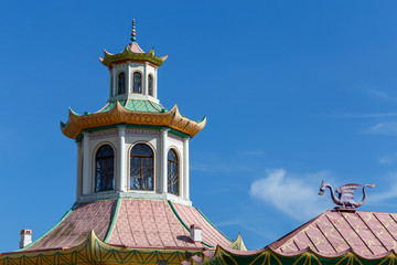 Fototapeta premium Chinese village in Pushkin (Tsarskoe Selo), Russia