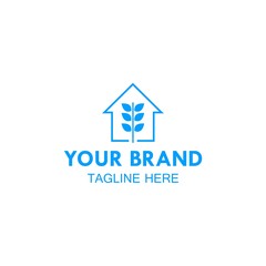 three leaf real estate home building logo