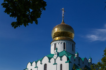 Orthodox church in Tsarskoe Selo (Pushkin) town, Russia