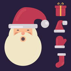 Desain flat vector Santa Concept