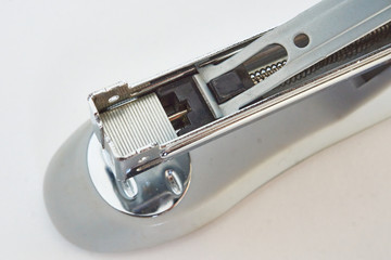 Office stapler closeup realistic photo