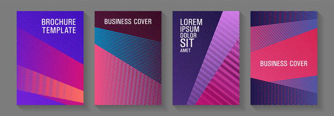 Geometric flyer background vector templates.