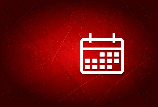 Calendar icon modern trendy abstract red background illustration