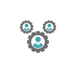 Gear icon on background for graphic and web design. Creative illustration concept symbol for web or mobile app