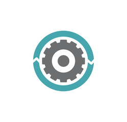 Gear icon on background for graphic and web design. Creative illustration concept symbol for web or mobile app
