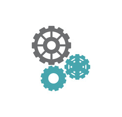 Gear icon on background for graphic and web design. Creative illustration concept symbol for web or mobile app