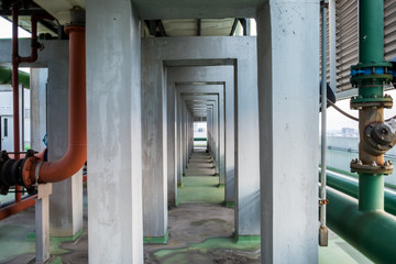 Factory gangway in an old smeltery