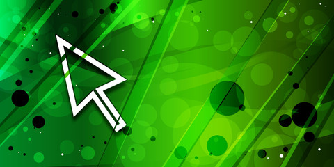 Cursor icon trendy abstract galaxy green banner illustration