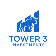 deer moose capital icon logo design