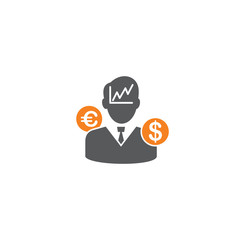 Investment related icon on background for graphic and web design. Creative illustration concept symbol for web or mobile app