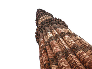 Delhi, India »; August 2016: Detail of the tower of Qutab Minar in the city of Delhi