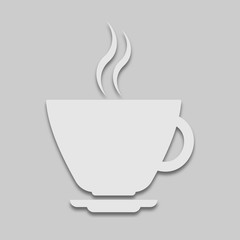 a cup of coffee in a light tone