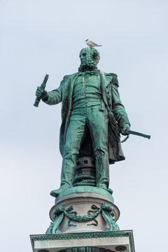 Monument for Austrian admiral Wilhelm von Tegetthoff. One of the most outstanding marine commanders of the 19 century