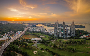 Mar 17/2019 Sunrise at Keppel club overlooking to eat of Singapore