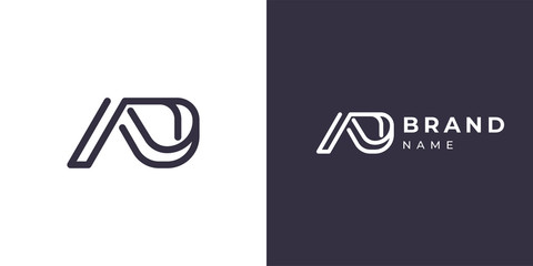 Letter A and D monogram logo design