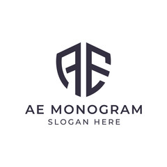 Fototapeta premium Letter A and E Monogram logo design
