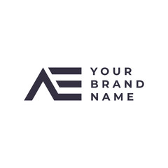 Letter A and E Monogram logo design
