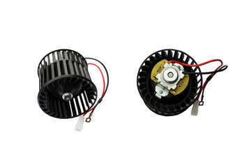 Air blower fan motor of car isolated on white background