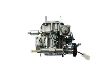 Car carburetor isolated on white background